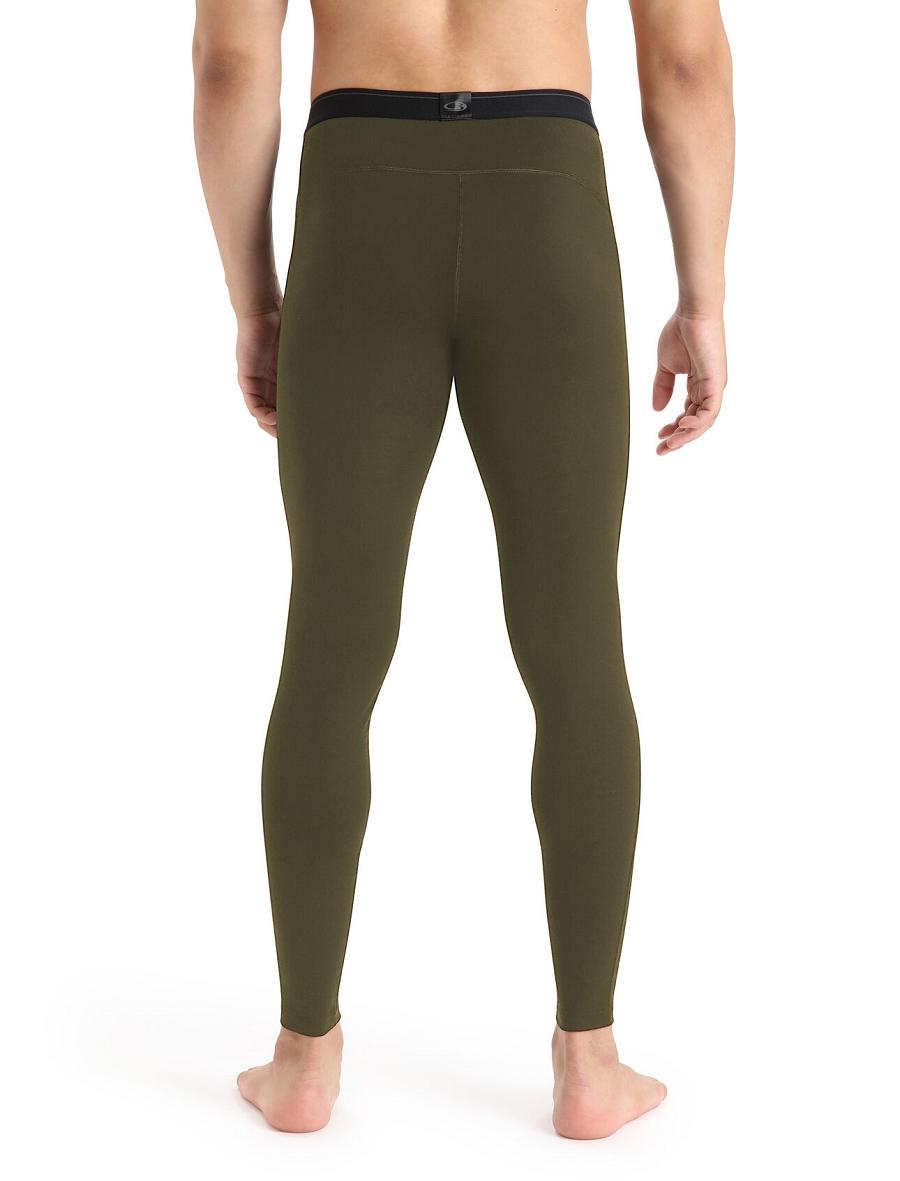 Men's Icebreaker Merino 200 Oasis with Fly Leggings Loden | CA 1816LISH